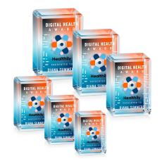 Fulton Cube VividPrint Double Sided Award - Vertical - Desktop Awards