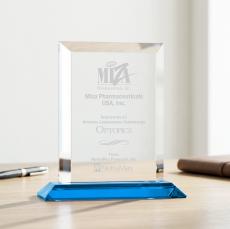 Harrington Award - Sky Blue - Colored Crystal Awards