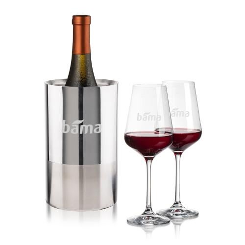 Corporate Gifts - Barware - Barware Gift Sets - Catania Wine Cooler & Breckland Wine Set