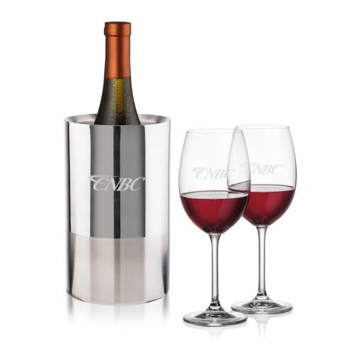 Corporate Gifts - Barware - Barware Gift Sets - Catania Wine Cooler & Coleford Wine Set