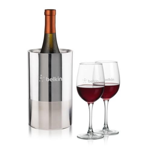 Corporate Gifts - Barware - Barware Gift Sets - Catania Wine Cooler & Connoisseur Wine Set