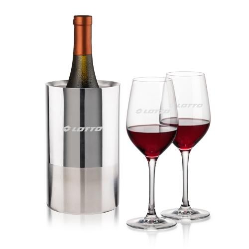 Corporate Gifts - Barware - Barware Gift Sets - Catania Wine Cooler & Lethbridge Wine Set