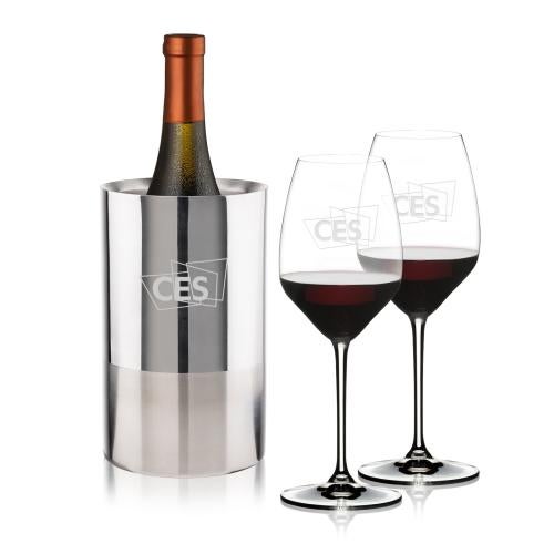 Corporate Gifts - Barware - Barware Gift Sets - Catania Wine Cooler & RIEDEL Extreme Wine Set