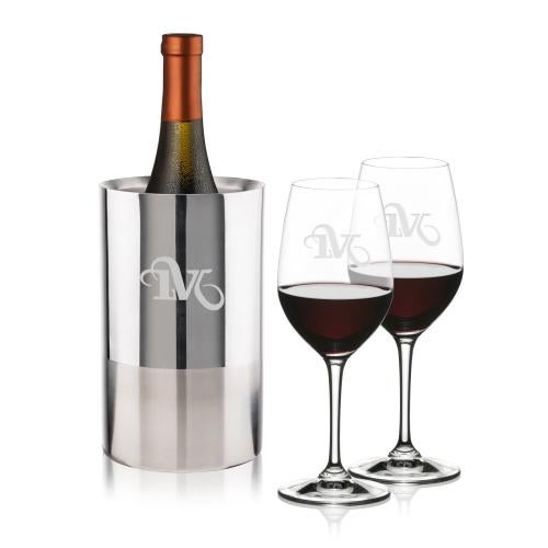 Corporate Gifts - Barware - Barware Gift Sets - Catania Wine Cooler & RIEDEL Oenologue Wine Set
