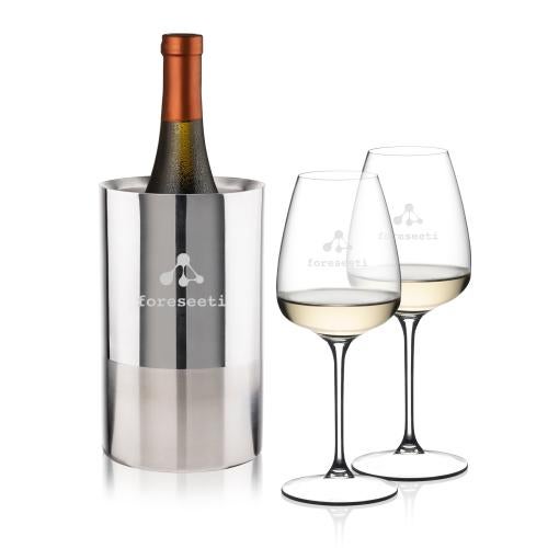 Corporate Gifts - Barware - Barware Gift Sets - Catania Wine Cooler & RIEDEL Trauben Wine Set