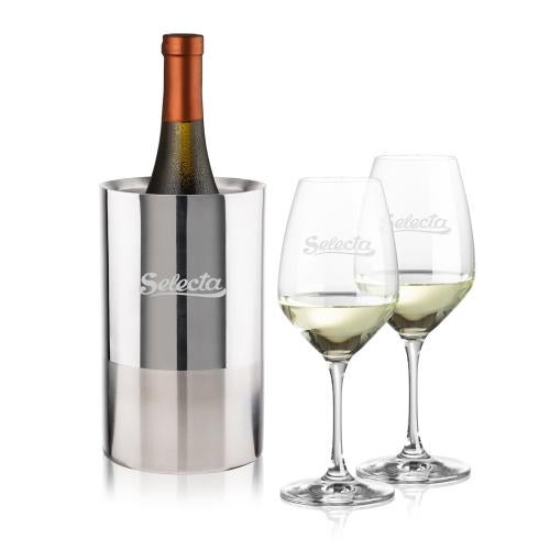 Corporate Gifts - Barware - Barware Gift Sets - Catania Wine Cooler & Santiago Wine Set