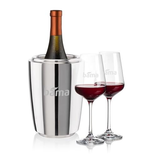 Corporate Gifts - Barware - Barware Gift Sets - Pescara Wine Cooler & Breckland Wine Set