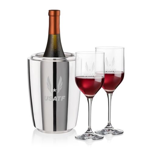 Corporate Gifts - Barware - Barware Gift Sets - Pescara Wine Cooler & Belmont Wine Set