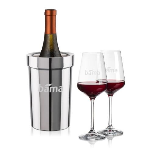 Corporate Gifts - Barware - Barware Gift Sets - Milano Wine Cooler & Breckland Wine Set