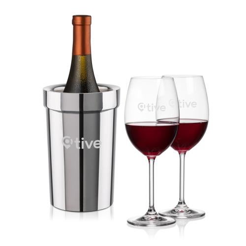 Corporate Gifts - Barware - Barware Gift Sets - Milano Wine Cooler & Blyth Wine Set