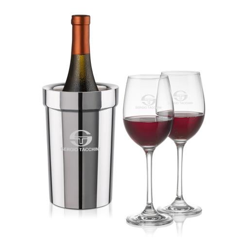 Corporate Gifts - Barware - Barware Gift Sets - Milano Wine Cooler & Burlington Wine Set