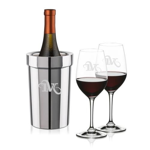 Corporate Gifts - Barware - Barware Gift Sets - Milano Wine Cooler & RIEDEL Oenologue Wine Set
