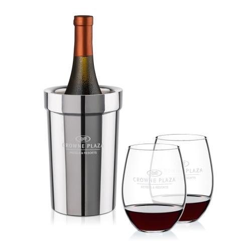 Corporate Gifts - Barware - Barware Gift Sets - Milano Wine Cooler & RIEDEL Stemless Wine Set