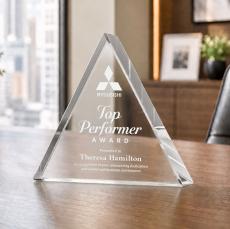Adler Triangle Award - Clear - Recognition Awards