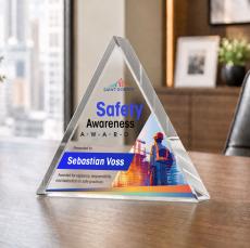 Adler Triangle VividPrint Award - Clear - Recognition Awards