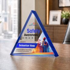 Adler Triangle VividPrint Award - Blue - Recognition Awards