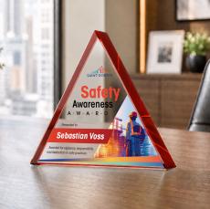 Adler Triangle VividPrint Award - Red - Recognition Awards