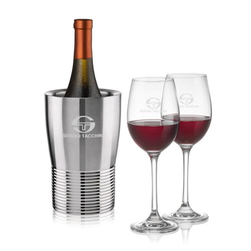 Corporate Gifts - Barware - Barware Gift Sets - Genoa Wine Cooler & Burlington Wine Set