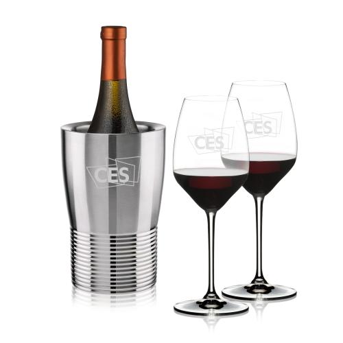 Corporate Gifts - Barware - Barware Gift Sets - Genoa Wine Cooler & RIEDEL Extreme Wine Set
