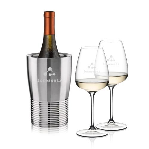 Corporate Gifts - Barware - Barware Gift Sets - Genoa Wine Cooler & RIEDEL Trauben Wine Set