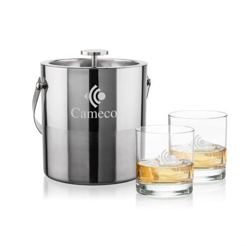 Corporate Gifts - Barware - Barware Gift Sets - Catania Ice Bucket & Aristocrat On-the-Rocks Set