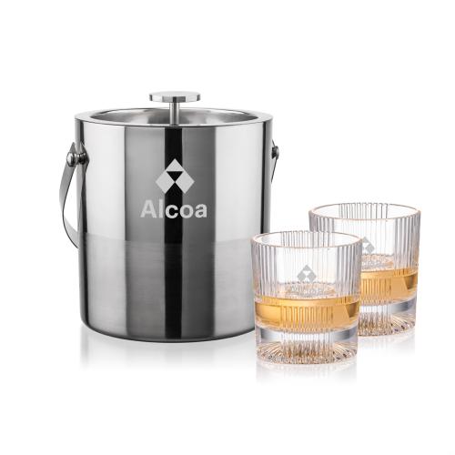 Corporate Gifts - Barware - Barware Gift Sets - Catania Ice Bucket & Blackwell On-the-Rocks Set