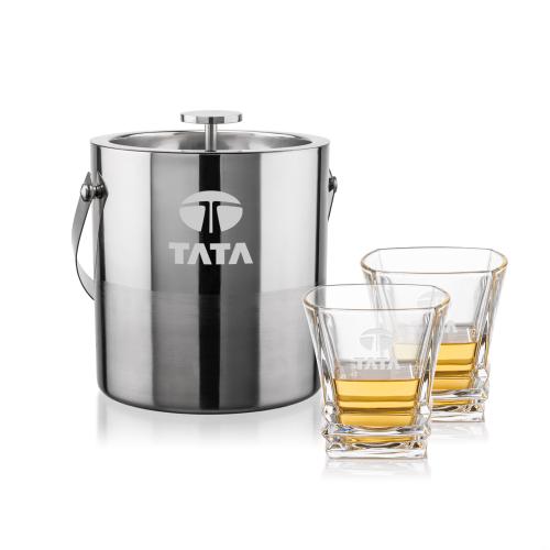 Corporate Gifts - Barware - Barware Gift Sets - Catania Ice Bucket & Bentley On-the-Rocks Set