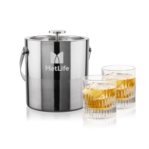 Corporate Gifts - Barware - Barware Gift Sets - Catania Ice Bucket & Caldari On-the-Rocks Set