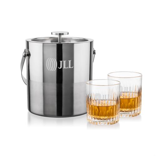 Corporate Gifts - Barware - Barware Gift Sets - Catania Ice Bucket & Carey On-the-Rocks Set