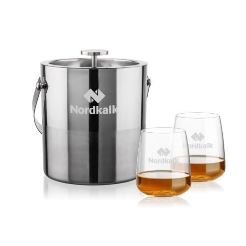 Corporate Gifts - Barware - Barware Gift Sets - Catania Ice Bucket & Dunhill On-the-Rocks Set