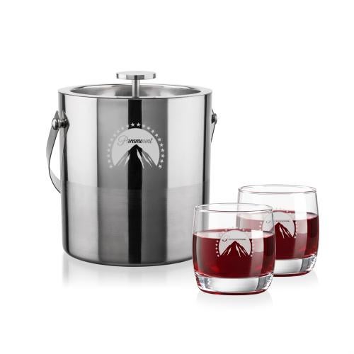Corporate Gifts - Barware - Barware Gift Sets - Catania Ice Bucket & Nordic On-the-Rocks Set
