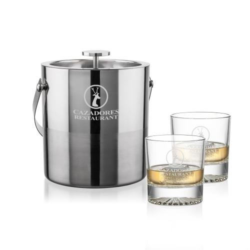 Corporate Gifts - Barware - Barware Gift Sets - Catania Ice Bucket & Romford On-the-Rocks Set