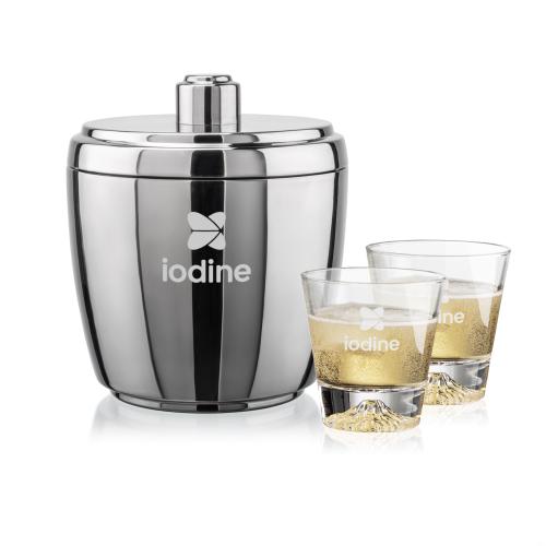 Corporate Gifts - Barware - Barware Gift Sets - Pescara Ice Bucket & Aspen On-the-Rocks Set