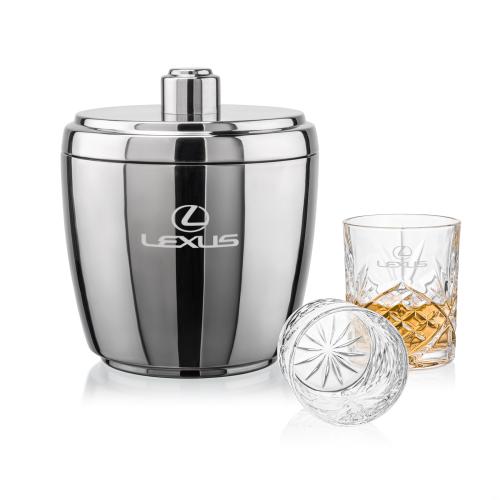 Corporate Gifts - Barware - Barware Gift Sets - Pescara Ice Bucket & Brinkley On-the-Rocks Set