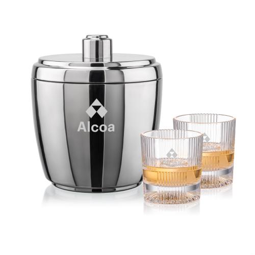 Corporate Gifts - Barware - Barware Gift Sets - Pescara Ice Bucket & Blackwell On-the-Rocks Set