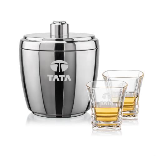 Corporate Gifts - Barware - Barware Gift Sets - Pescara Ice Bucket & Bentley On-the-Rocks Set