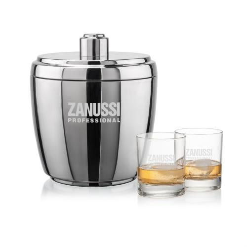 Corporate Gifts - Barware - Barware Gift Sets - Pescara Ice Bucket & Chelsea On-the-Rocks Set
