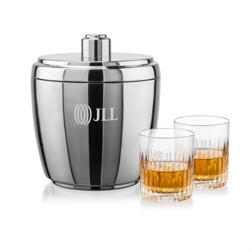 Corporate Gifts - Barware - Barware Gift Sets - Pescara Ice Bucket & Carey On-the-Rocks Set