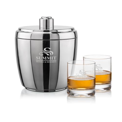 Corporate Gifts - Barware - Barware Gift Sets - Pescara Ice Bucket & Dresden On-the-Rocks Set