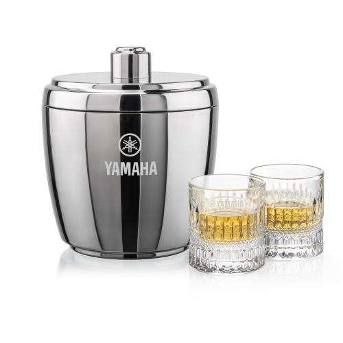 Corporate Gifts - Barware - Barware Gift Sets - Pescara Ice Bucket & Hathaway On-the-Rocks Set