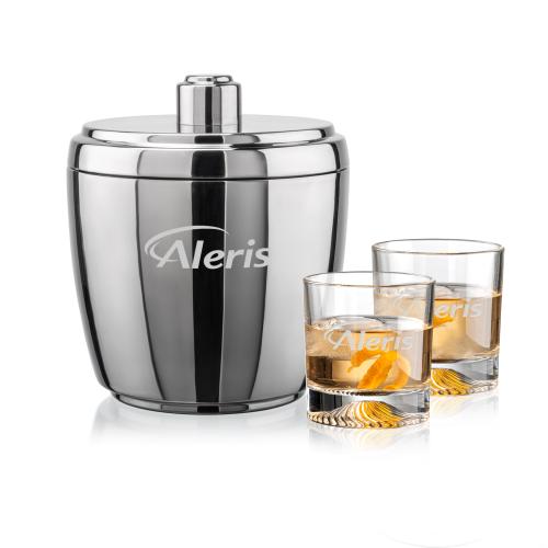 Corporate Gifts - Barware - Barware Gift Sets - Pescara Ice Bucket & Hadley On-the-Rocks Set