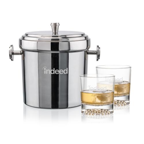 Corporate Gifts - Barware - Barware Gift Sets - Milano Ice Bucket & Buxton On-the-Rocks Set