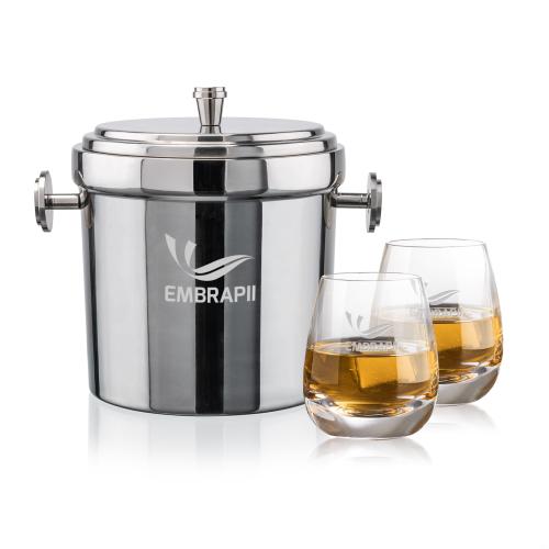 Corporate Gifts - Barware - Barware Gift Sets - Milano Ice Bucket & Dimasio On-the-Rocks Set