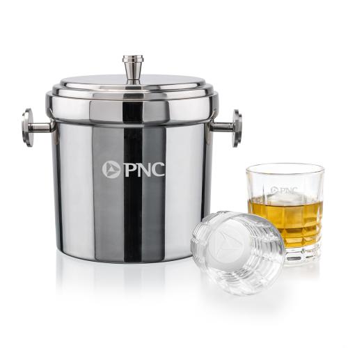 Corporate Gifts - Barware - Barware Gift Sets - Milano Ice Bucket & Fortino On-the-Rocks Set