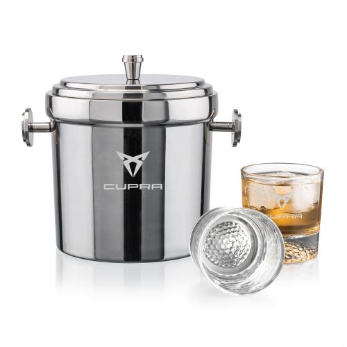 Corporate Gifts - Barware - Barware Gift Sets - Milano Ice Bucket & Fairway On-the-Rocks Set