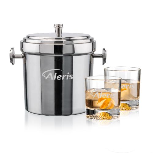 Corporate Gifts - Barware - Barware Gift Sets - Milano Ice Bucket & Hadley On-the-Rocks Set