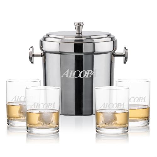 Corporate Gifts - Barware - Barware Gift Sets - Milano Ice Bucket & Monterey On-the-Rocks Set