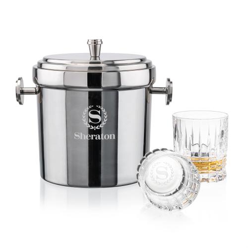 Corporate Gifts - Barware - Barware Gift Sets - Milano Ice Bucket & Princeton On-the-Rocks Set