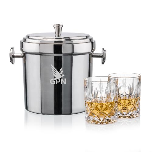 Corporate Gifts - Barware - Barware Gift Sets - Milano Ice Bucket & RIEDEL Spey On-the-Rocks Set