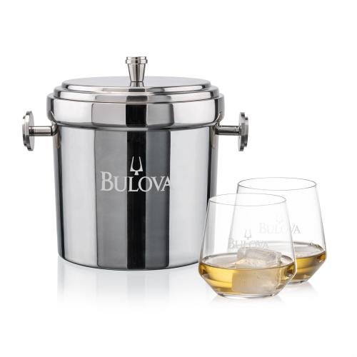 Corporate Gifts - Barware - Barware Gift Sets - Milano Ice Bucket & Tucson On-the-Rocks Set